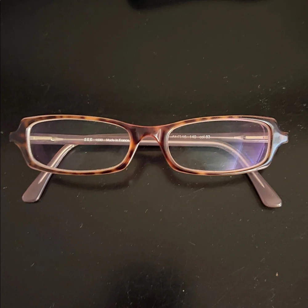 See Eyeglasses with Case - tortoiseshell and lavender